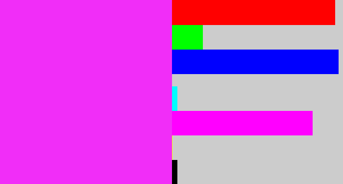 Hex color #f12df8 - pink/purple