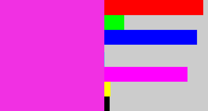 Hex color #f130e3 - pink/purple