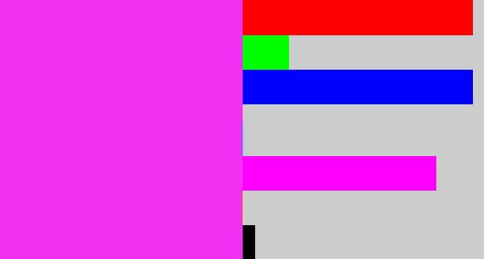 Hex color #f130f1 - pink/purple