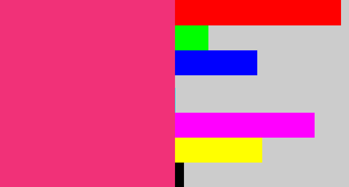 Hex color #f13178 - darkish pink