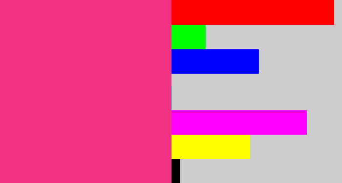 Hex color #f13283 - darkish pink