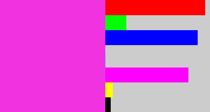 Hex color #f132e0 - pink/purple