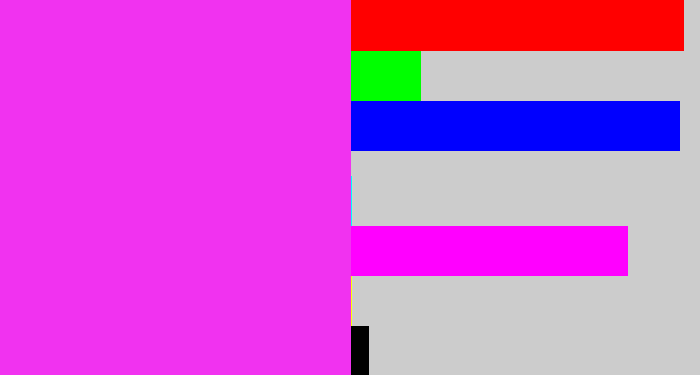 Hex color #f132f0 - pink/purple
