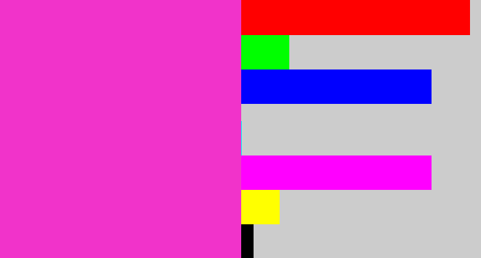 Hex color #f133ca - purple pink