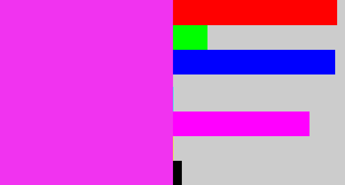 Hex color #f133f0 - pink/purple