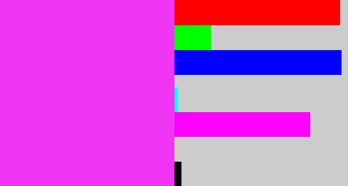 Hex color #f135f5 - pink/purple