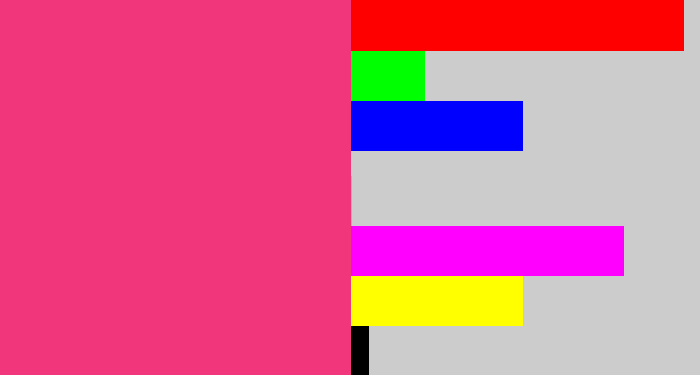 Hex color #f1367c - darkish pink