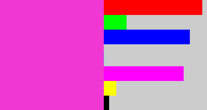 Hex color #f137d3 - purple pink