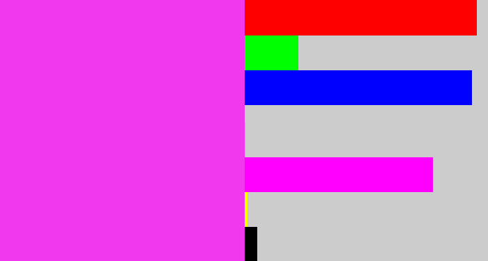 Hex color #f138ee - pink/purple