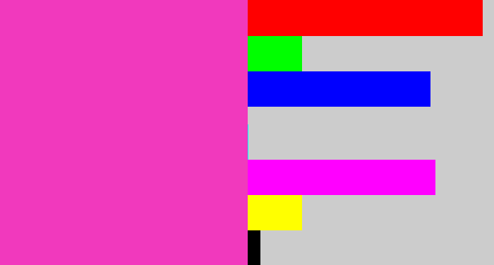 Hex color #f139bd - purpleish pink
