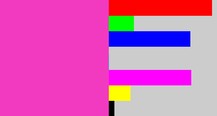 Hex color #f13ac0 - purpleish pink