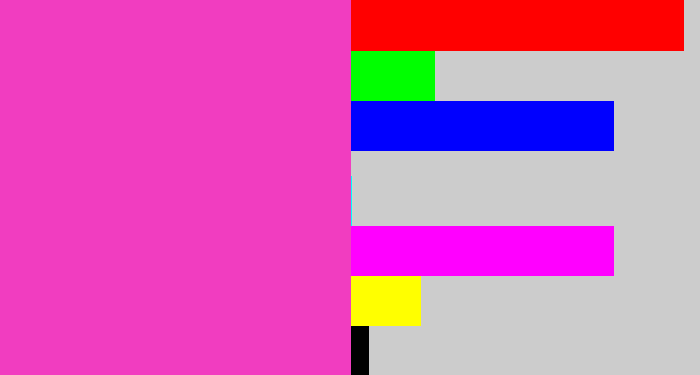 Hex color #f13dc0 - purpleish pink