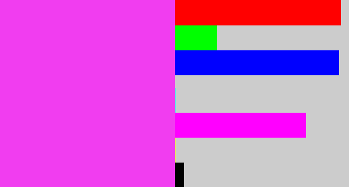 Hex color #f13df0 - purple pink
