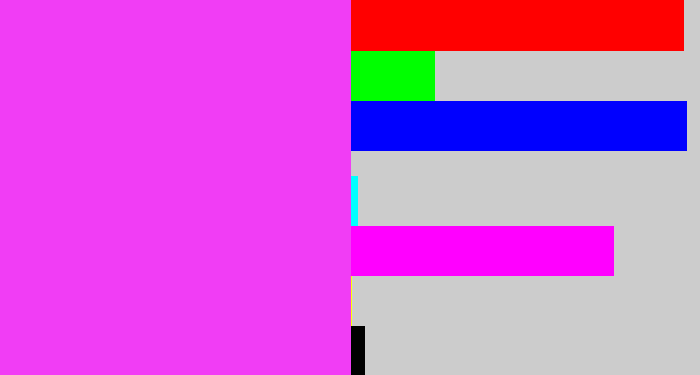 Hex color #f13df5 - heliotrope