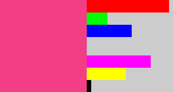 Hex color #f13e85 - warm pink