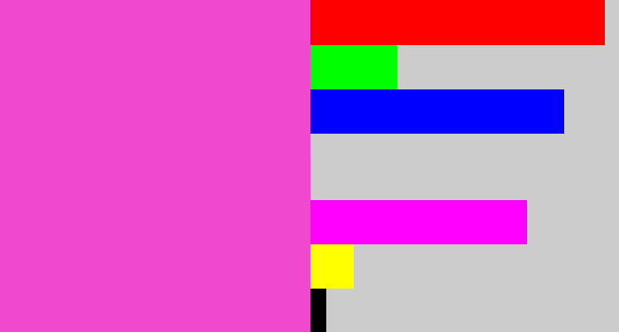 Hex color #f148d0 - purpleish pink