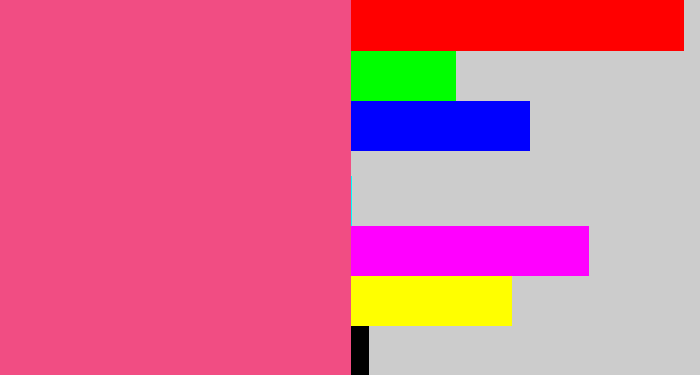 Hex color #f14d83 - warm pink