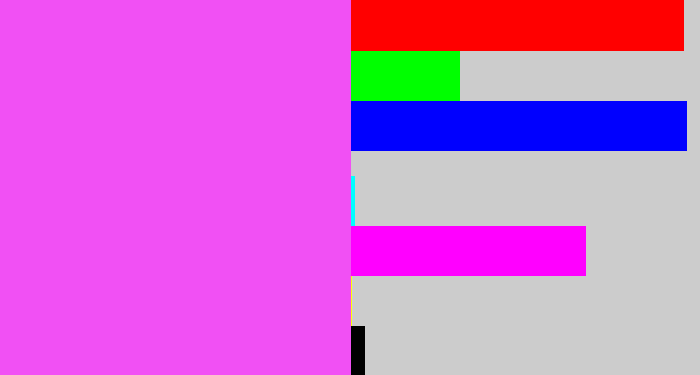 Hex color #f150f4 - light magenta
