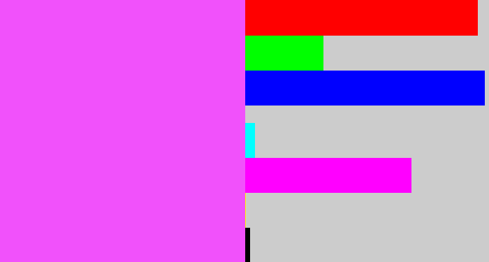 Hex color #f151fb - light magenta