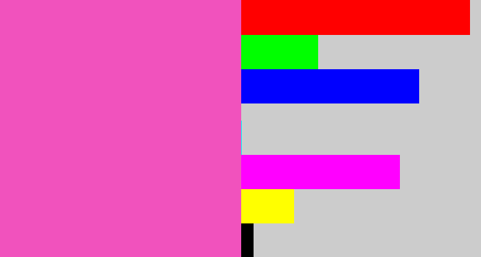 Hex color #f152bd - purpleish pink