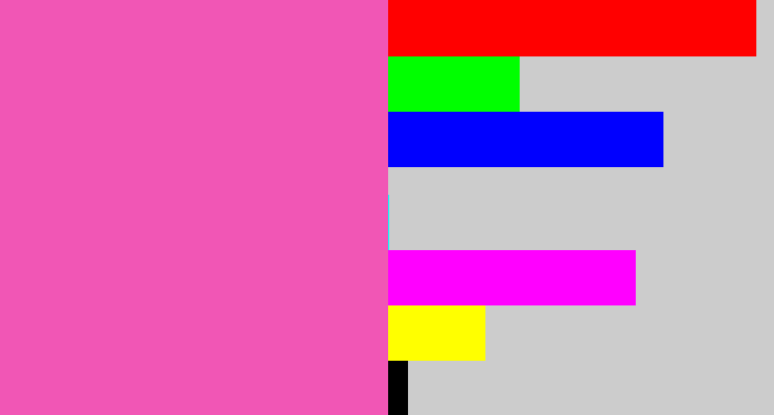 Hex color #f156b5 - bubble gum pink