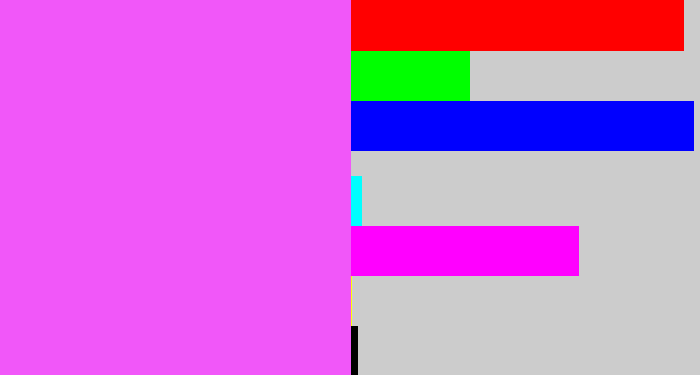 Hex color #f157f9 - light magenta
