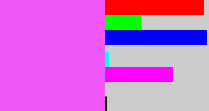 Hex color #f158fa - light magenta