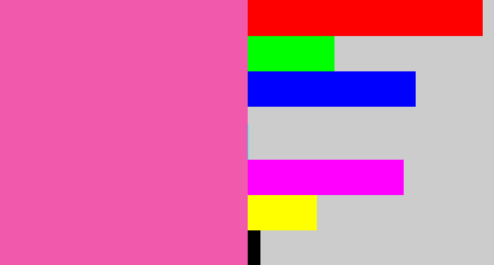 Hex color #f159ad - bubble gum pink