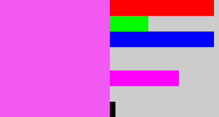 Hex color #f159f2 - light magenta