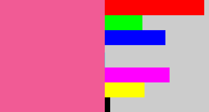 Hex color #f15b95 - medium pink