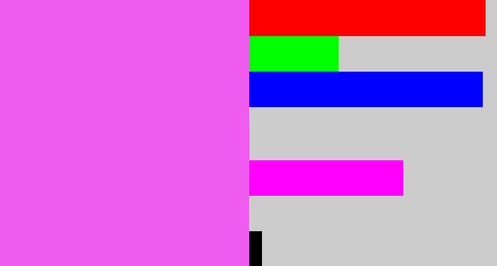 Hex color #f15cf0 - light magenta