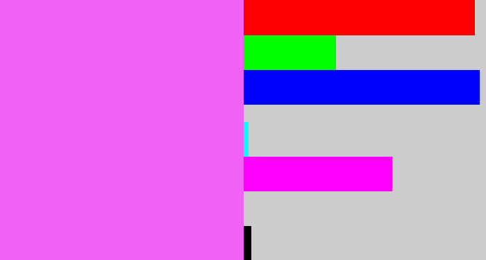Hex color #f160f7 - light magenta