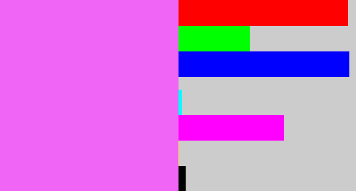 Hex color #f165f6 - light magenta