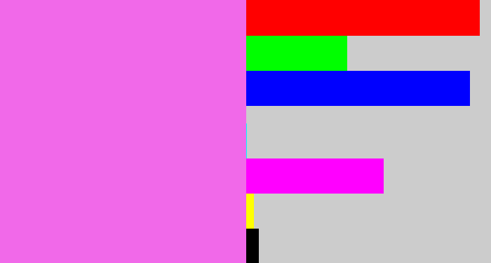 Hex color #f169e9 - purply pink