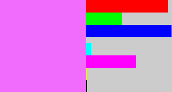 Hex color #f16bfd - violet pink