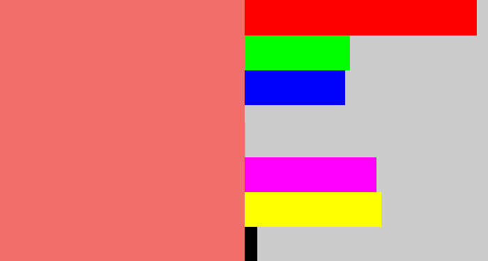 Hex color #f16e69 - salmon