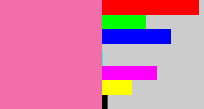 Hex color #f16eab - bubble gum pink