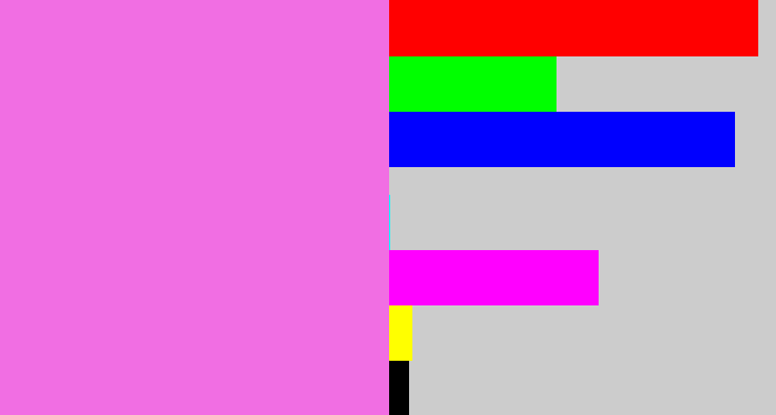 Hex color #f16ee3 - purply pink