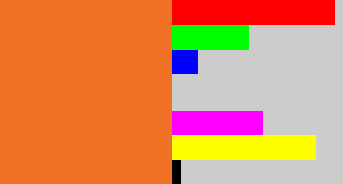 Hex color #f17227 - dusty orange