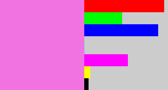 Hex color #f173e1 - purply pink