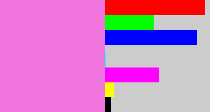 Hex color #f175de - purply pink