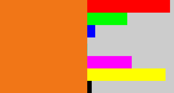 Hex color #f17617 - orange