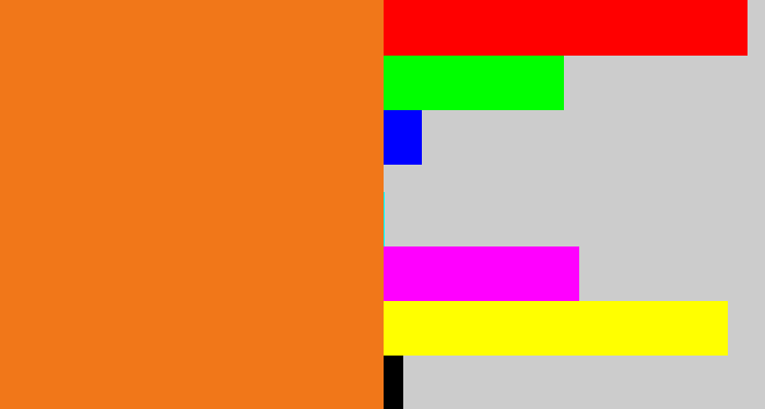 Hex color #f17719 - orange