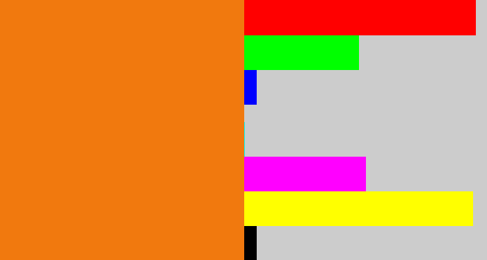 Hex color #f1790e - orange