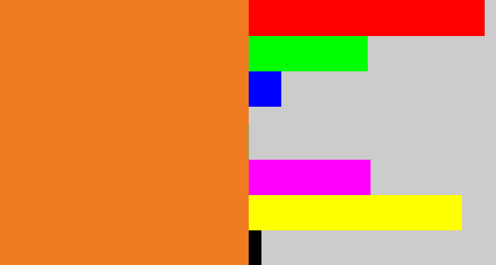 Hex color #f17b21 - dusty orange