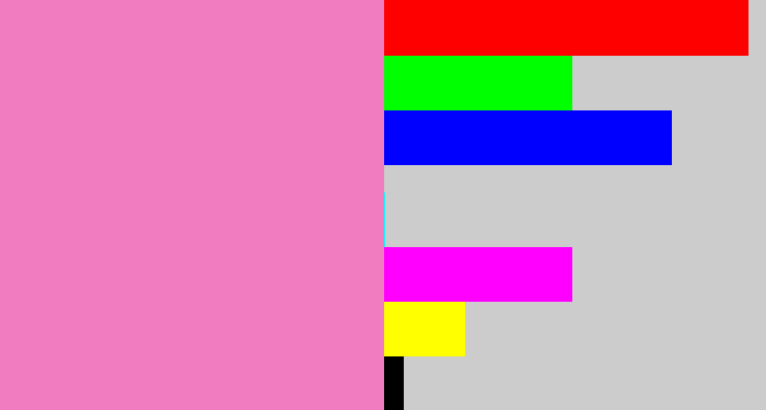 Hex color #f17cbf - pink