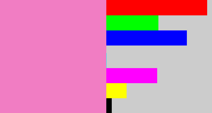 Hex color #f17dc3 - pink