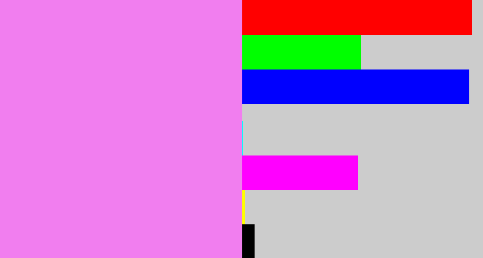 Hex color #f17eef - purply pink