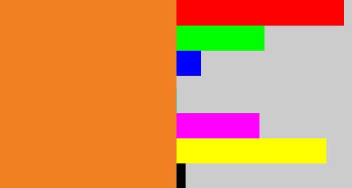 Hex color #f18023 - dusty orange