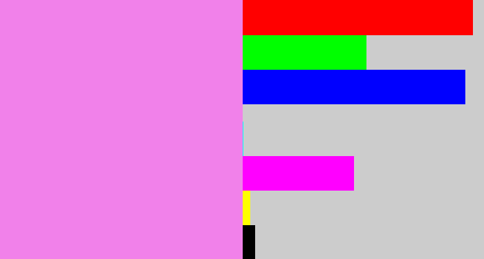 Hex color #f181ea - purply pink